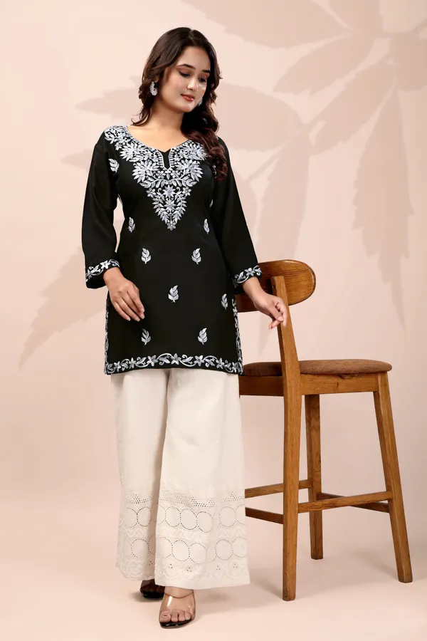 Rudra_Lifestyle_Women_Embroidered_A-Line_Kurta_Grey