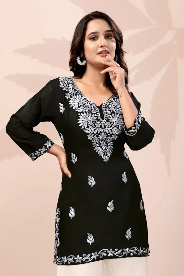 Rudra_Lifestyle_Women_Embroidered_A-Line_Kurta_Grey