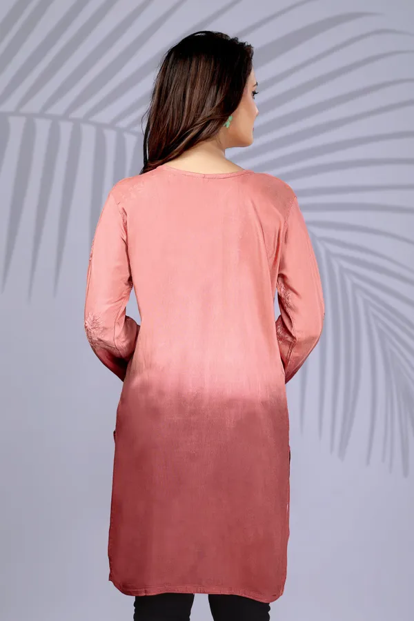 Rudra_Lifestyle_Women_Embroidered_A-Line_Kurta_Pink_And_Brown