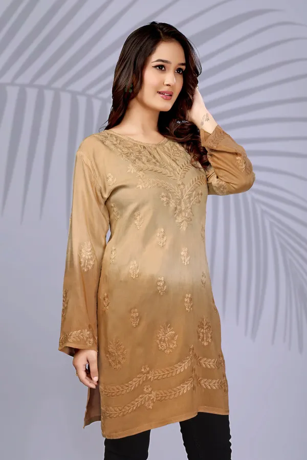 Rudra_Lifestyle_Women_Embroidered_A-Line_Kurta_Brown