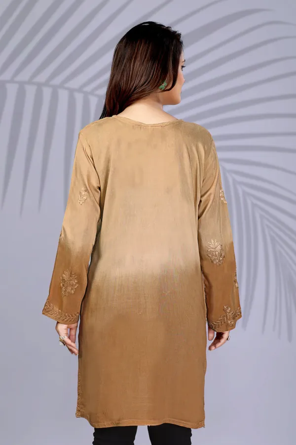 Rudra_Lifestyle_Women_Embroidered_A-Line_Kurta_Brown
