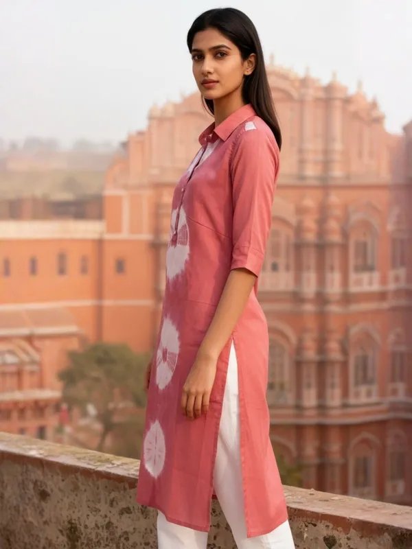 Rudra_Lifestyle_Women_Embroidered_A-Line_Kurta_Orange-SHIBORI-GAJARI