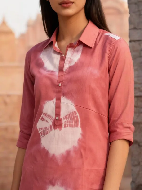 Rudra_Lifestyle_Women_Embroidered_A-Line_Kurta_Orange-SHIBORI-GAJARI