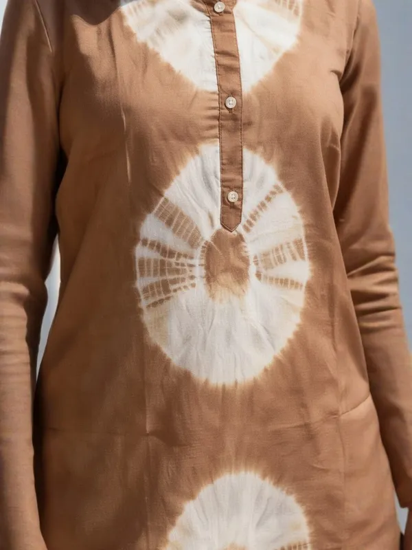 Rudra_Lifestyle_Women_Embroidered_A-Line_Kurta_Brown