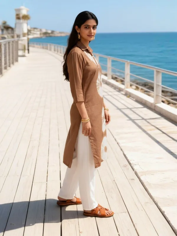 Rudra_Lifestyle_Women_Embroidered_A-Line_Kurta_Brown