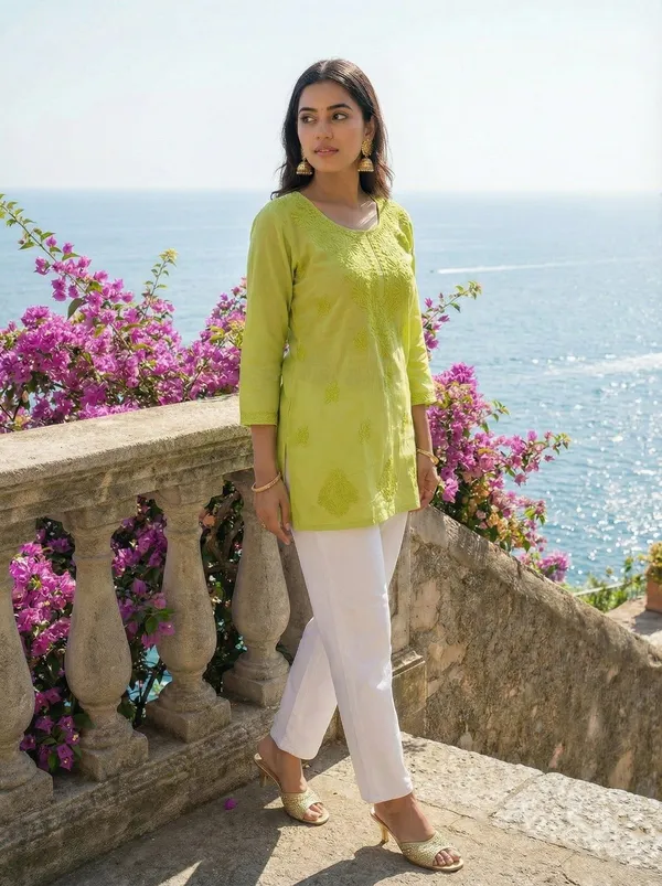 Rudra_Lifestyle_Women_Dyed/Ombre_A-Line_Kurta_Lemon_Yellow