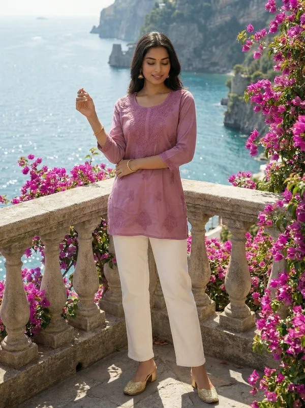 Rudra_Lifestyle_Women_Dyed/Ombre_A-Line_Kurta_Maroon