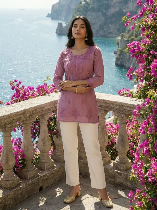 Rudra_Lifestyle_Women_Dyed/Ombre_A-Line_Kurta_Maroon