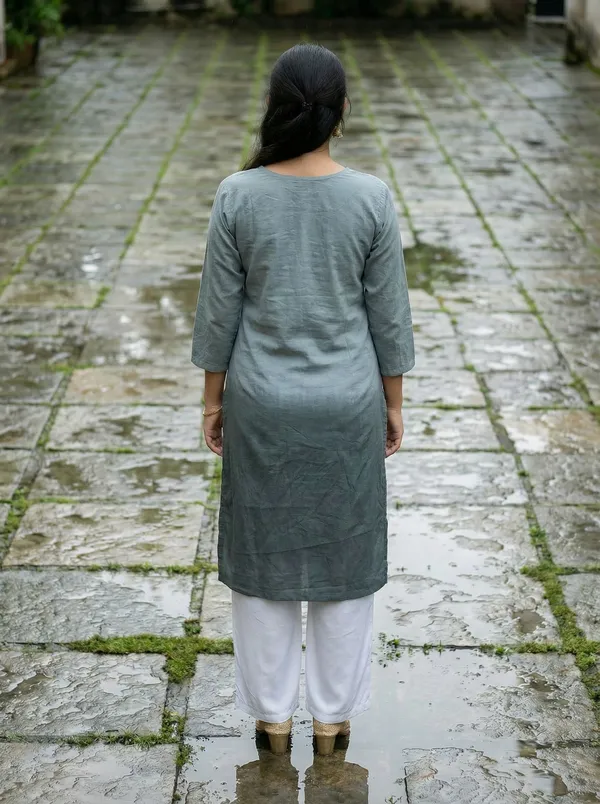 Rudra_Lifestyle_Women_Chikan_Embroidery_A-Line_Kurta_Grey