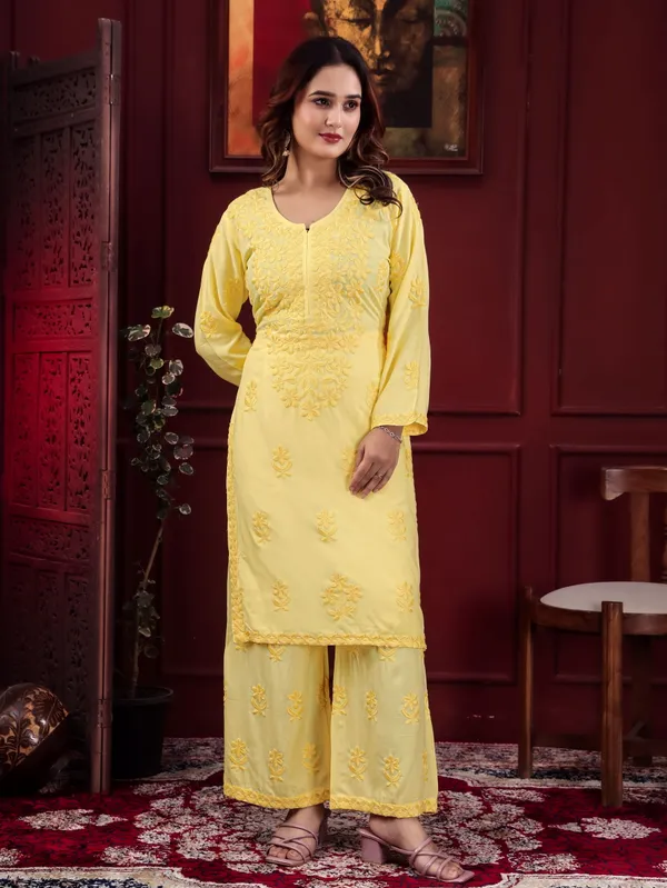 Yellow_Embroidered_Kurta_with_Palazzo_Set