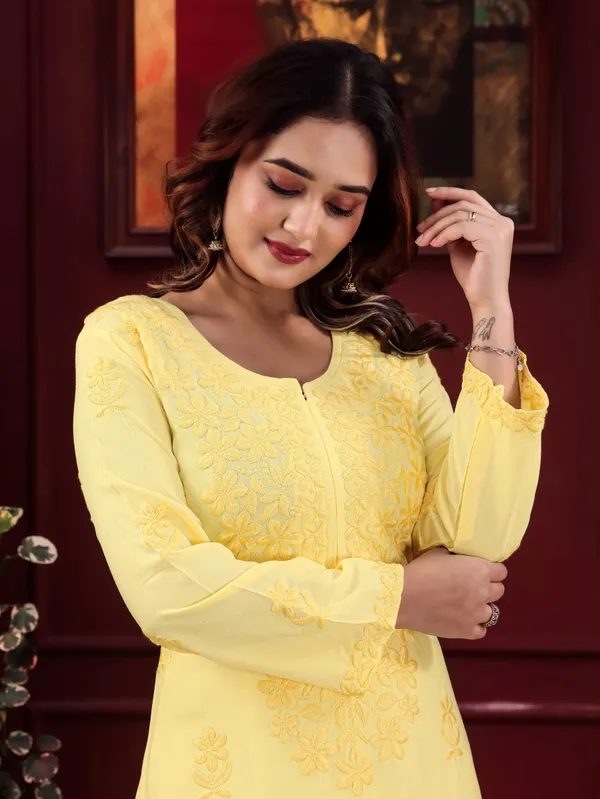 Yellow_Embroidered_Kurta_with_Palazzo_Set