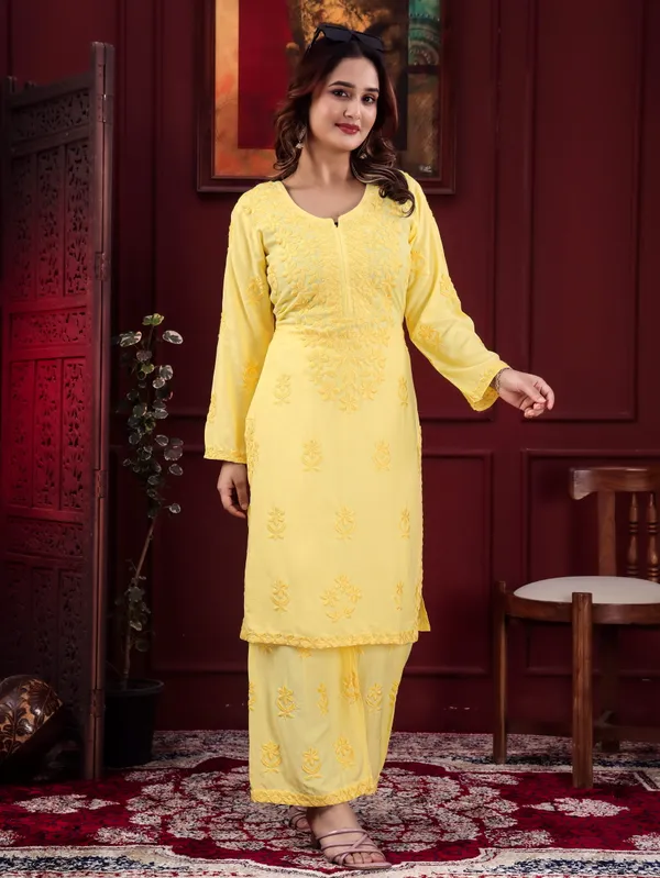 Yellow_Embroidered_Kurta_with_Palazzo_Set