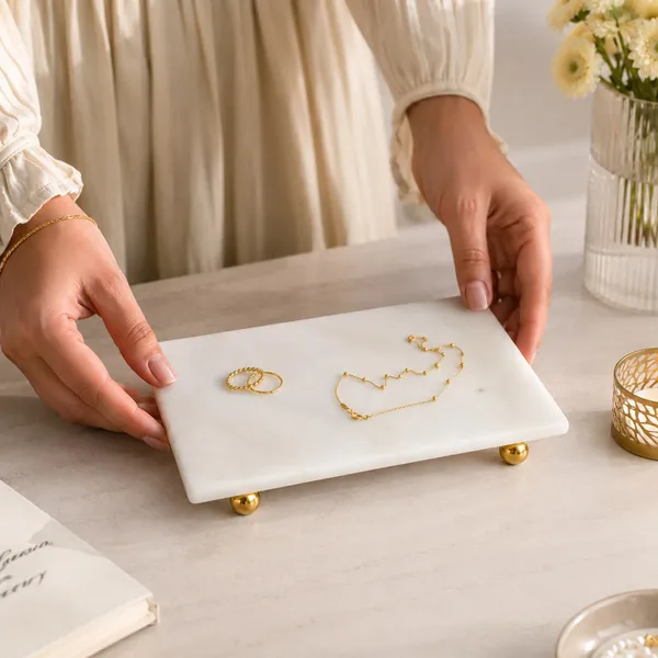 6*4_Marble__Tray_With_Ball_Stand