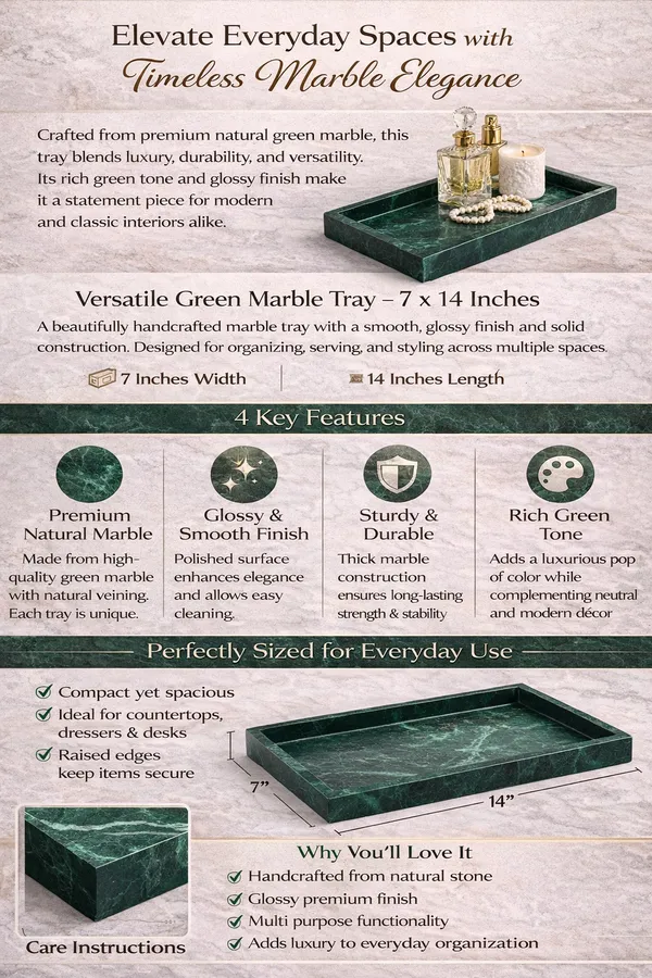 7*14_Green_Marble_Tray