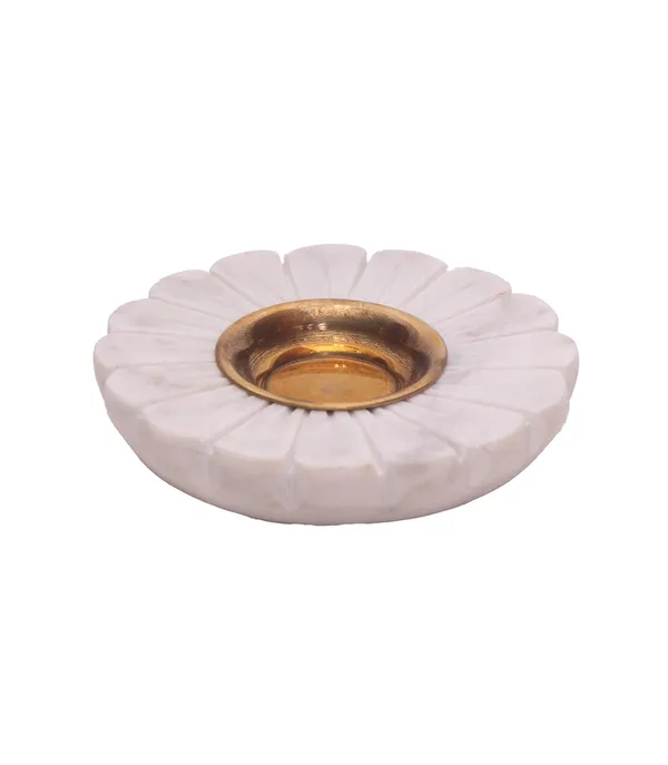 White_Marble_Decorative_Flower_Tealight_Holder