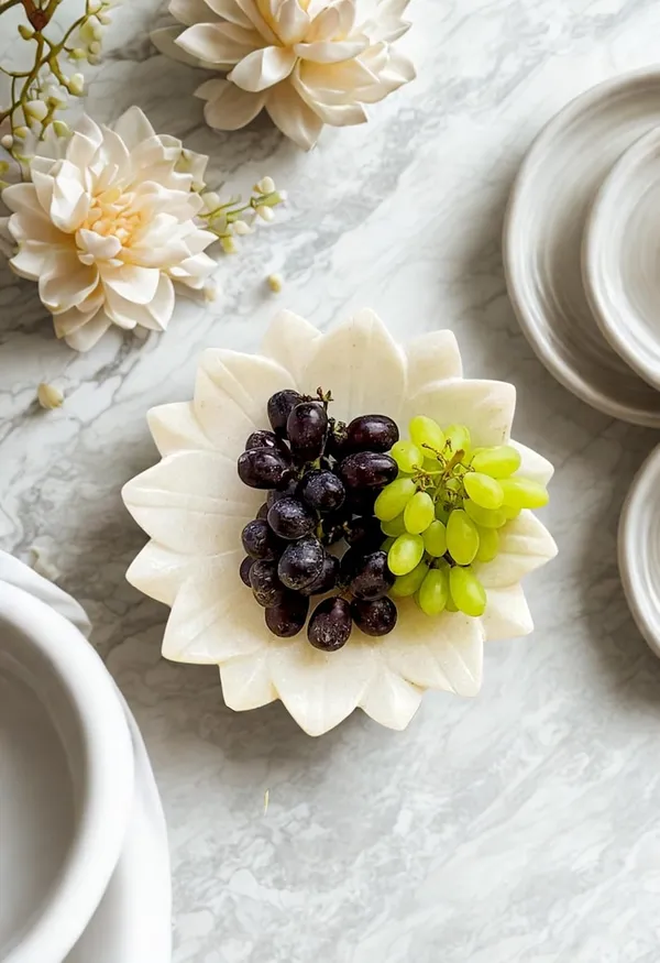 White_Marble_Decorative_Bowl_Home_&_Kitchen