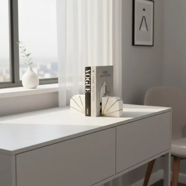 White_Marble_Bookends_Home_&_Kitchen