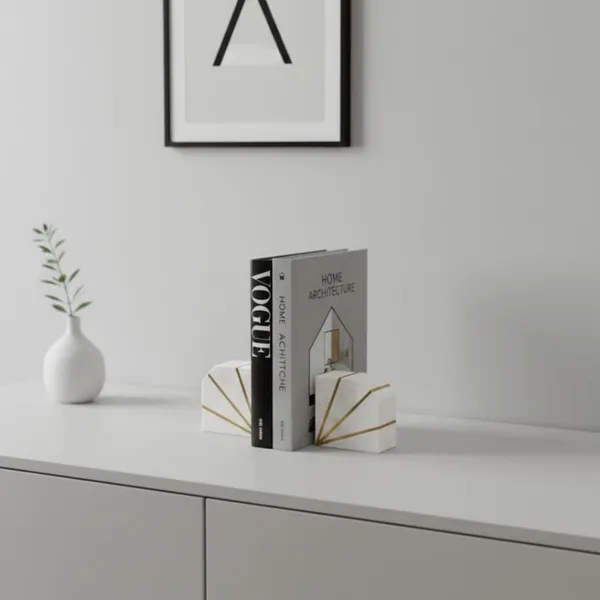 White_Marble_Bookends_Home_&_Kitchen