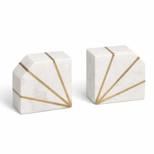 White_Marble_Bookends_Home_&_Kitchen