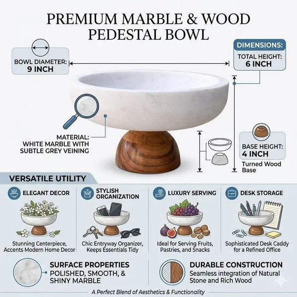 White_Marble_Pedestal_Bowl_Home_&_Kitchen