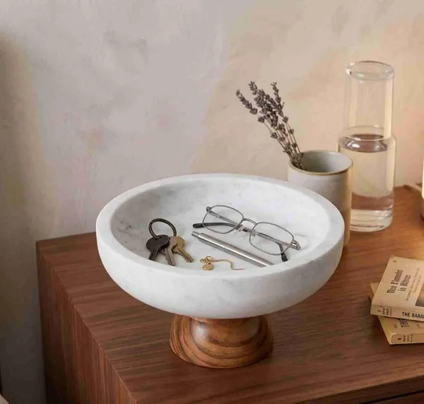 White_Marble_Pedestal_Bowl_Home_&_Kitchen