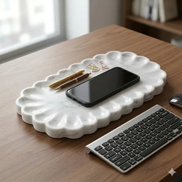 White_Marble_Scallop_Serving_Tray_Home_&_Kitchen