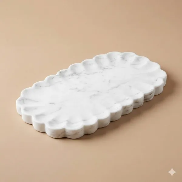 White_Marble_Scallop_Serving_Tray_Home_&_Kitchen
