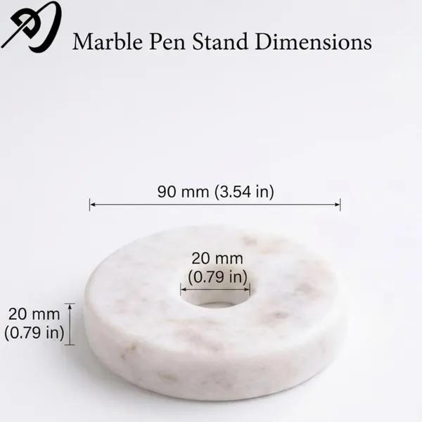 White_Marble_Decorative_Holder_Home_&_Kitchen_(Pack_of_2)