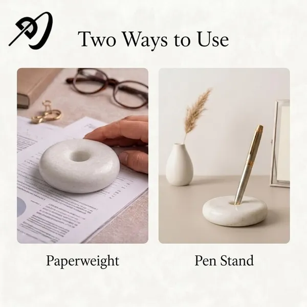 White_Marble_Decorative_Holder_Home_&_Kitchen_(Pack_of_2)