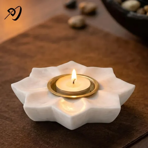 White_Marble_Candle_Holder_Home_&_Kitchen