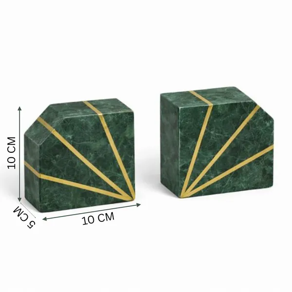 Green_Brass_inlay_Bookend