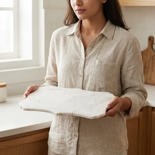 White_Marble_Decorative_Platter_Home_&_Kitchen