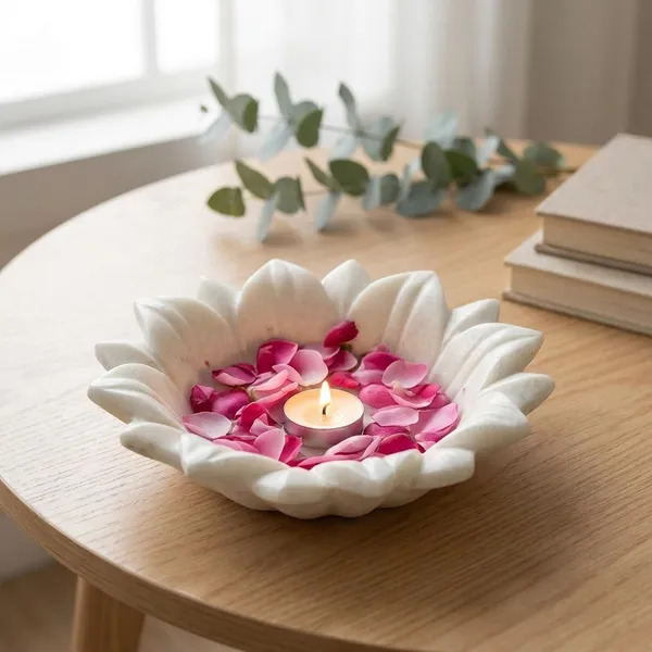 White_Marble_Decorative_Bowl_Home_&_Kitchen