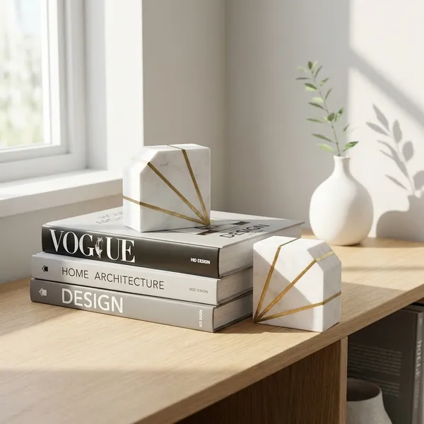 White_Marble_Bookends_Home_&_Kitchen