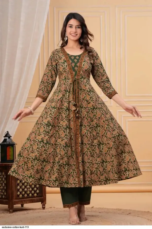 Emerald_Green_Floral_Printed_Anarkali_Kurta_Set_with_Dupatta