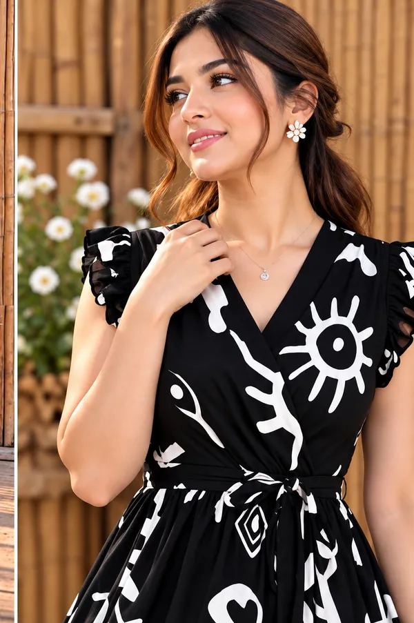 Jaipuri_Clothing_Women’s_Black_Rayon_Printed_Tiered_Maxi_Dress_with_Tie_Waist