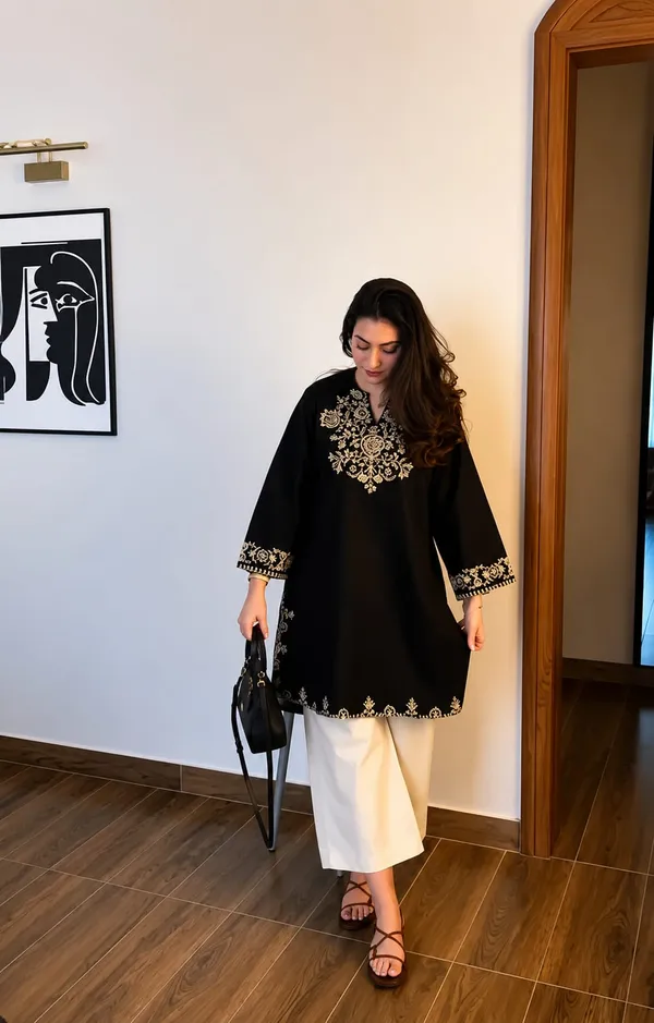 Elegant_Black_Embroidered_Kurta_Set