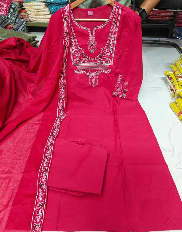 Rani_Pink_Embroidered_Cotton_Kurta_Pant_&_Dupatta_Set_for_Women