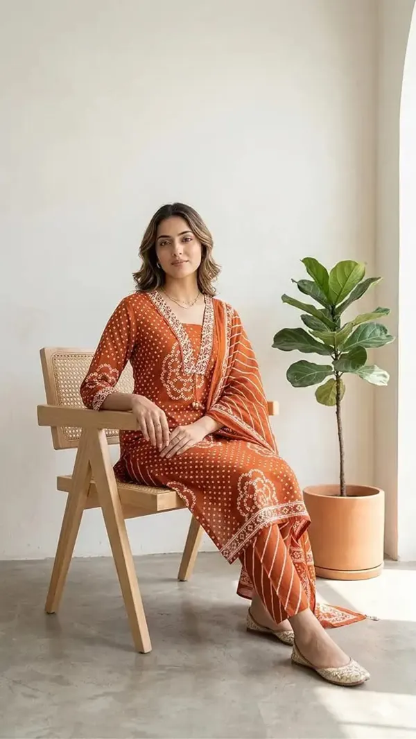 Rust_Orange_Hand-Block_Print_Cotton_Kurta_Set_with_Dupatta_for_Women