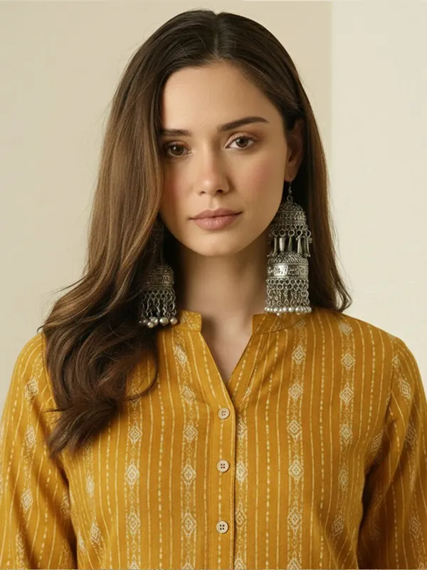 Women’s_Mustard_Yellow_Printed_Straight_Kurta_with_Pant_Set