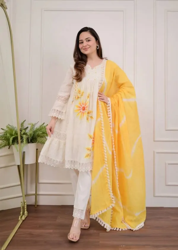 Women’s_White_Embroidered_Anarkali_Kurta_Set_with_Yellow_Dupatta