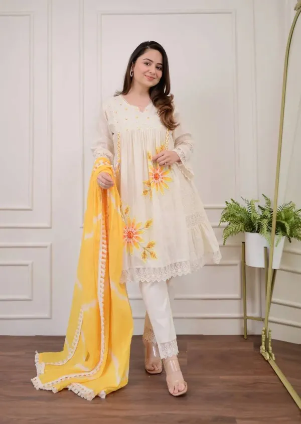 Women’s_White_Embroidered_Anarkali_Kurta_Set_with_Yellow_Dupatta