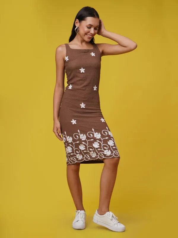 Mocha_Blossom_Bodycon_Dress