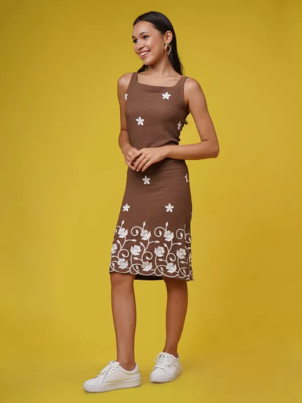 Mocha_Blossom_Bodycon_Dress