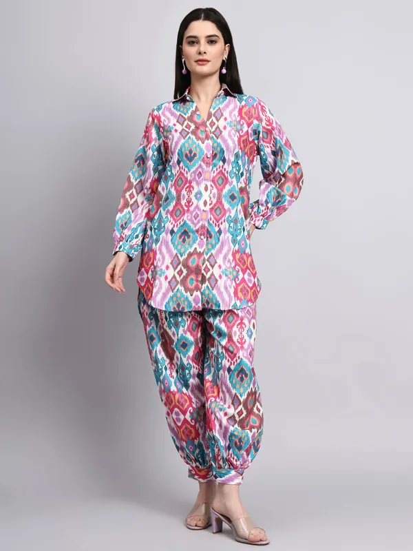 Iraa_Multicolour_Ikat_Farshi_Kurta_Set