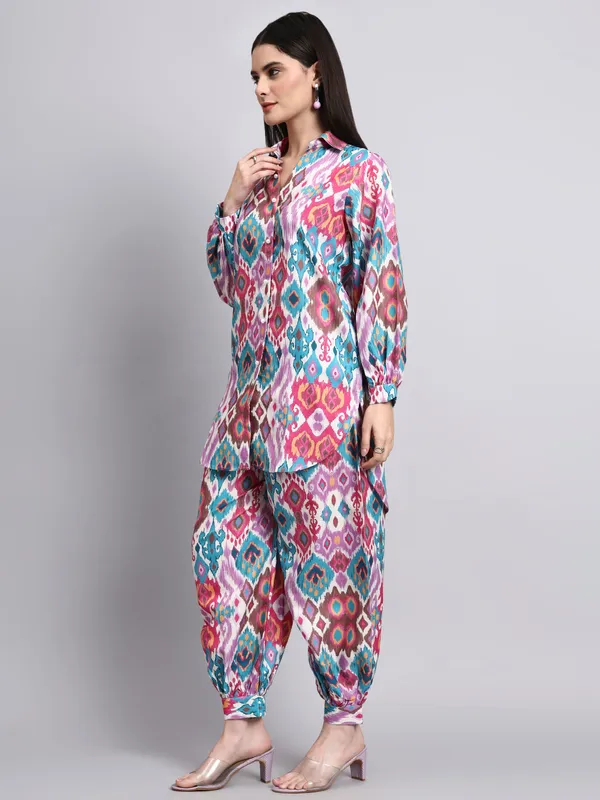 Iraa_Multicolour_Ikat_Farshi_Kurta_Set