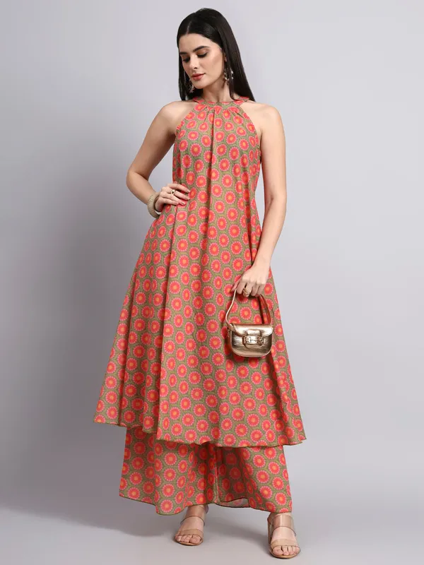Ziyana_Orange_Halter_Co_Ord_Set
