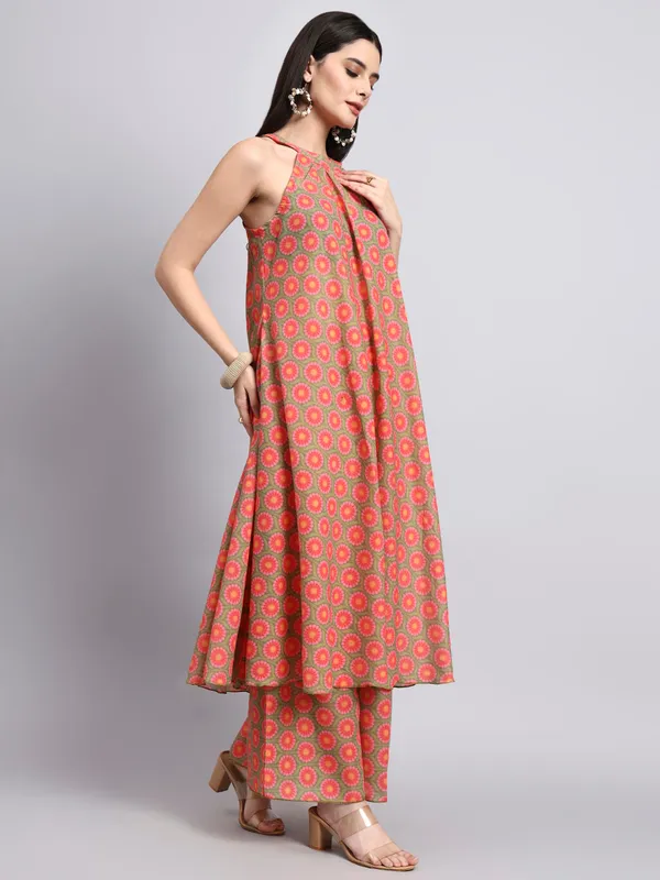 Ziyana_Orange_Halter_Co_Ord_Set
