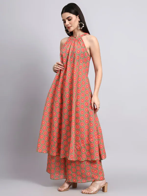 Ziyana_Orange_Halter_Co_Ord_Set