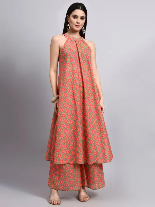 Ziyana_Orange_Halter_Co_Ord_Set